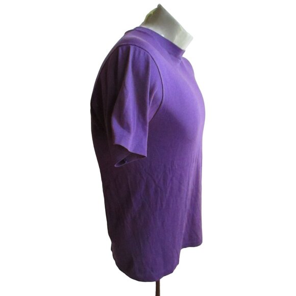 Small Vintage Single Stitch T-shirt Hanes Fifty-Fifty Purple T-Shirt M USA 80s - Picture 4 of 7
